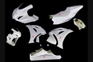 Suzuki Gsxr 1000 2017 - 2021 fairings in 5 Pieces without front fender     - MXPCRD6973