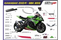 Kit adesivi compatibile con Kawasaki Zx6R 2003 - 2004 - MXPKAD2529