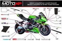 Kit adesivi compatibile con Kawasaki Zx6R 2003 - 2004 - MXPKAD628
