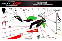 Aufkleber Satz kompatibel mit Kawasaki Zx10R 2008 - 2010 - MXPKAD13906