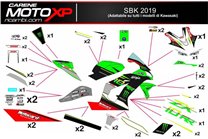 Aufkleber Satz kompatibel mit Kawasaki Zx10R 2008 - 2010 - MXPKAD9884