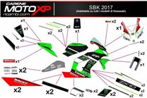 Aufkleber Satz kompatibel mit Kawasaki Zx10R 2008 - 2010 - MXPKAD9881