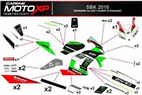 Aufkleber Satz kompatibel mit Kawasaki Zx10R 2008 - 2010 - MXPKAD9880
