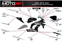Aufkleber Satz kompatibel mit Kawasaki Zx10R 2008 - 2010 - MXPKAD9879