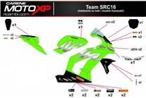 Aufkleber Satz kompatibel mit Kawasaki Zx10R 2008 - 2010 - MXPKAD9877