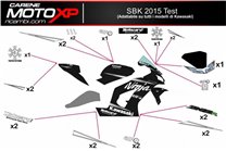 Aufkleber Satz kompatibel mit Kawasaki Zx10R 2008 - 2010 - MXPKAD9876