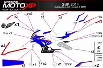 Kit adesivi compatibile con Bmw S 1000RR 2009 - 2014  - MXPKAD7998