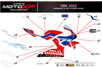 Kit Autocollants compatible avec Honda Cbr 1000 RR 2012 - 2016 - MXPKAD9405
