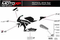 Kit adesivi compatibile con Honda Cbr 600 F 2012 - 2017 - MXPKAD8832