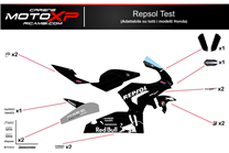 Kit adesivi compatibile con Honda Cbr 600 F 2001 - 2006 - MXPKAD8782