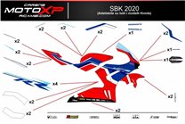 Kit adesivi compatibile con Honda Cbr 600 F 2001 - 2006 - MXPKAD8763