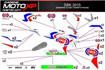Kit adesivi compatibile con Honda Cbr 600 F 2001 - 2006 - MXPKAD8796