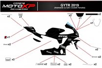 Kit adesivi compatibile con Yamaha R1 2020 - 2022 - MXPKAD13186