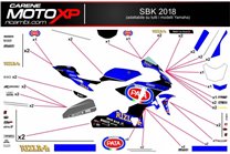 Kit adesivi compatibile con Yamaha R1 2020 - 2022 - MXPKAD13185