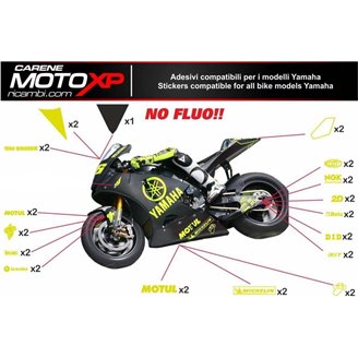 Kit adesivi compatibile con Yamaha R1 2020 - 2022 - MXPKAD14502