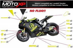 Kit de pegatinas compatible con Yamaha R1 2020 - 2022 - MXPKAD14502