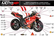Kit adesivi compatibile con Yamaha R6 2017 - 2022 - MXPKAD13896
