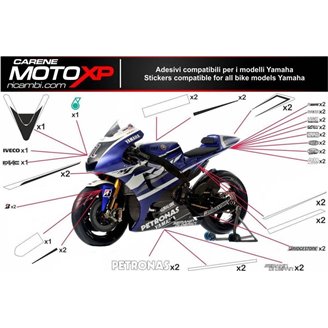 Sticker set compatible with Yamaha R6 2017 - 2022 - MXPKAD11416