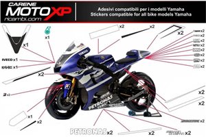 Kit adesivi compatibile con Yamaha R6 2017 - 2022 - MXPKAD11416