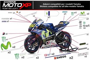 Kit adesivi compatibile con Yamaha R6 2017 - 2022 - MXPKAD11418