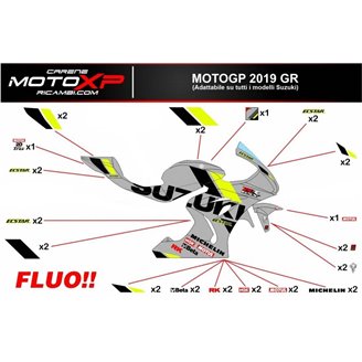 Kit de pegatinas compatible con Suzuki Gsxr 1000 2017 - 2022 - MXPKAD13188