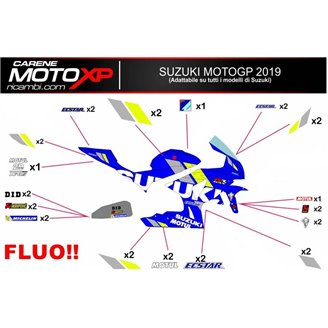 Kit adesivi compatibile con Suzuki Gsxr 1000 2017 - 2022 - MXPKAD12096