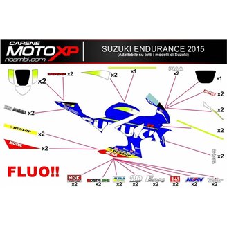 Kit adesivi compatibile con Suzuki Gsxr 1000 2017 - 2022 - MXPKAD10493