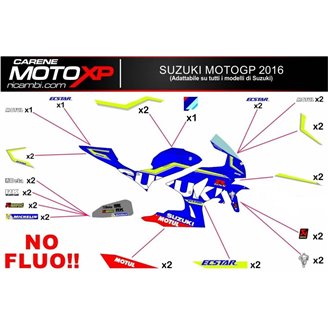 Kit de pegatinas compatible con Suzuki Gsxr 1000 2017 - 2022 - MXPKAD10486