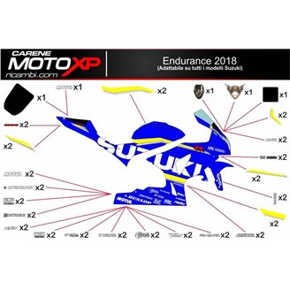 Kit adesivi compatibile con Suzuki Gsxr 1000 2017 - 2022 - MXPKAD10487