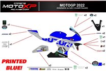 Kit adesivi compatibile con Suzuki Gsxr 1000 2017 - 2022 - MXPKAD12095