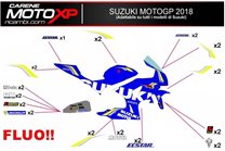 Sticker set compatible with Suzuki Gsxr 600/750 2011 - 2019 - MXPKAD12103