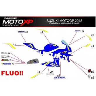 Kit adesivi compatibile con Suzuki Gsxr 600/750 2011 - 2019 - MXPKAD12103