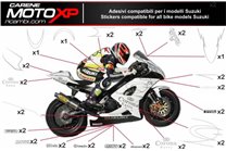 Kit adesivi compatibile con Suzuki Gsxr 600/750 2011 - 2019 - MXPKAD10206