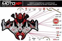 Kit adesivi compatibile con Suzuki Gsxr 600/750 2011 - 2019 - MXPKAD10211