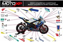 Kit adesivi compatibile con Suzuki Gsxr 600/750 2011 - 2019 - MXPKAD10229