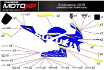 Sticker set compatible with Suzuki Gsxr 600/750 2011 - 2019 - MXPKAD10235