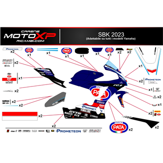 Kit de pegatinas compatible con Yamaha R6 2017 - 2023 - MXPKAD16894