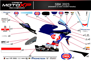 Kit Autocollants compatible avec Yamaha R6 2017 - 2023 - MXPKAD16894