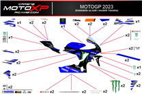 Kit adesivi compatibile con Yamaha R1 2020 - 2023 - MXPKAD16899
