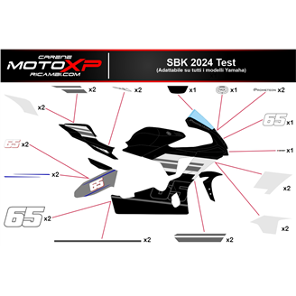 Kit de pegatinas compatible con Yamaha R6 2017 - 2024 - MXPKAD17056