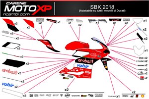 Kit adesivi compatibile con Ducati Panigale V4 V4S 2022 - 2023 - MXPKAD16377