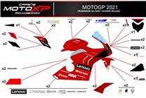 Kit adesivi compatibile con Ducati Panigale V4 V4S V4R 2019 - 2022 - MXPKAD12778