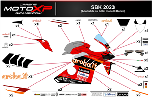 Kit adesivi compatibile con Ducati Panigale V4 V4S 2022 - 2023 - MXPKAD16505