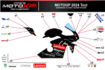 Kit adesivi compatibile con Ducati Panigale V4 V4S 2022 - 2024 - MXPKAD17230