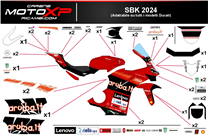 Kit adesivi compatibile con Ducati Panigale V4 V4S 2025 - MXPKAD118017