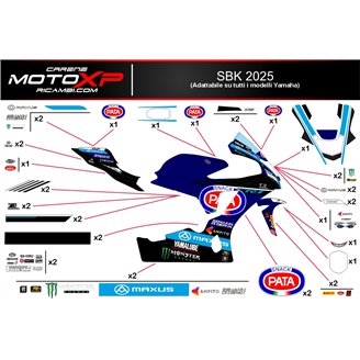 Kit adesivi compatibile con Yamaha R6 2017 - 2024 - MXPKAD18277