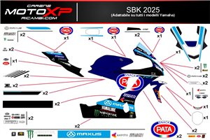 Kit adesivi compatibile con Yamaha R6 2017 - 2024 - MXPKAD18277