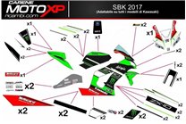 Kit adesivi compatibile con Kawasaki Ninja ZX4-RR 2024 - 2025 - MXPKAD18337