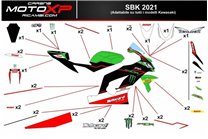 Kit adesivi compatibile con Kawasaki Ninja ZX4-RR 2024 - 2025 - MXPKAD18332