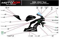 Kit adesivi compatibile con Kawasaki Ninja ZX4-RR 2024 - 2025 - MXPKAD18330